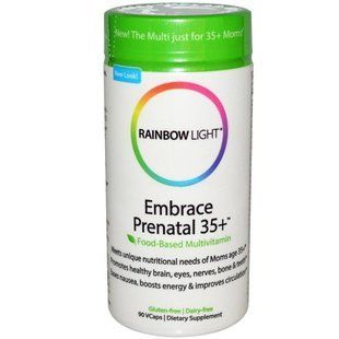 Rainbow Light, Embrace Prenatal 35+, мультивитамины на основе продуктов питания, 30 растительных капсул RLT-20282 фото