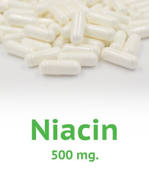 VitalBulk, Niacin 500 mg. - 60капс. VB62004 фото