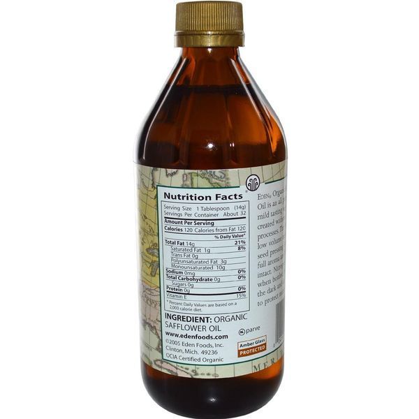 Eden Foods, Органічне сафлорова олія, нерафінована, 16 рідких унцій (473 мл) EDN-00018 фото