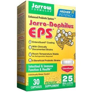 Jarrow Formulas, Jarro-Dophilus EPS, улучшенная пробиотическая система, 30 овощных капсул JRW-03040 фото