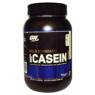 Optimum Nutrition, 100% Casein, Gold Standard, Creamy Vanilla, 2 lbs (909 g) OPN-02419 фото