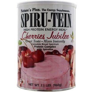 Natures Plus, Spiru-Tein, Энергетический продукт с высоким содержанием белка в порошке, Праздник вишни, 2,1фунта (960 г) NAP-45913 фото