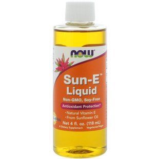 Now Foods, Sun-E Liquid, 18,800 IU, 4oz NOW-00934 фото