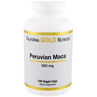 California Gold Nutrition, Мака перуанская, 500 мг, 240 капсул в растительной оболочке CGN-00950 фото