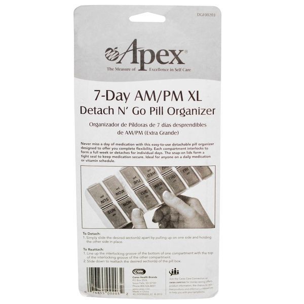 DNG Apex, Органайзер для Таблеток на 7 Днів Ранок / Вечір, 1 шт DNG-00203 фото