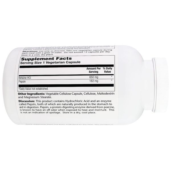 Solaray, HCL with Pepsin, 650 mg, 250 Capsules SOR-04815 фото