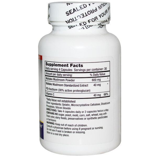 Grifron Maitake, Mushroom Wisdom, Грибы майтакэ, D-фракция, стандарт, 120 капсул GME-10410 фото