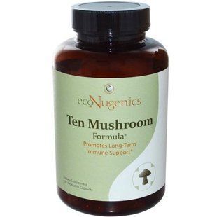 Econugenics, Ten Mushroom Formula, формула десяти грибов, 120 растительных капсул ECN-00015 фото