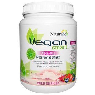 Vegan Smart, Умный веган, питательный коктейль все водном, лесные ягоды, 22,8 унций (645 г) VNS-02805 фото