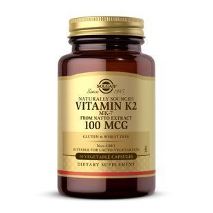 Naturally Sourced Vitamin K2 (MK-7) 100mcg - 50 vcaps 2023-10-3706 фото