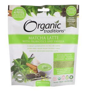 Organic Traditions, Матча-латте с пробиотиками и ванилью, 5,3 унции (150 г) OGT-00133 фото