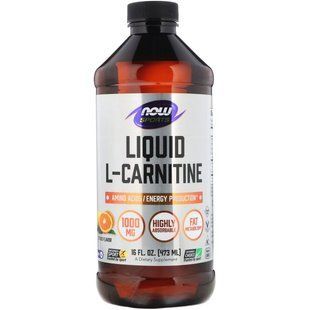 Now Foods, L-карнітин в рідкій формі, з цитрусовим ароматом, 1000 мг, 16 рідких унцій (473 мл) NOW-00065 фото
