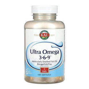 Ultra Omega 3-6-9 1200mg - 100 softgels 2023-10-7598 фото