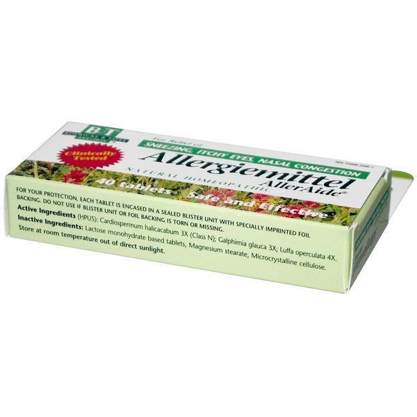 Boericke & Tafel, Противоаллергическое средство, Allergiemittel AllerAide, 40 таблеток BAT-12590 фото