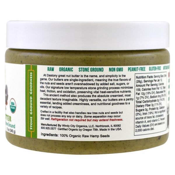 Dastony, 100% Organic Hemp Butter, 12 oz (340 g) DAS-90857 фото