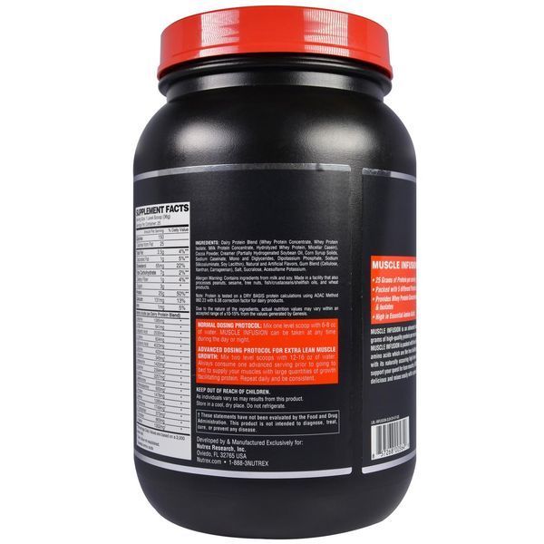 Nutrex Research Labs, Новейшая протеиновая смесь для наращивания мышц, шоколад, 2 фунта (907г) NRX-00564 фото