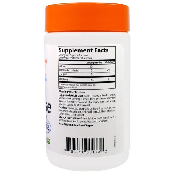 Doctors Best, Порошок Best D-Ribose Powder, 250 г (8,8 унции) DRB-00173 фото