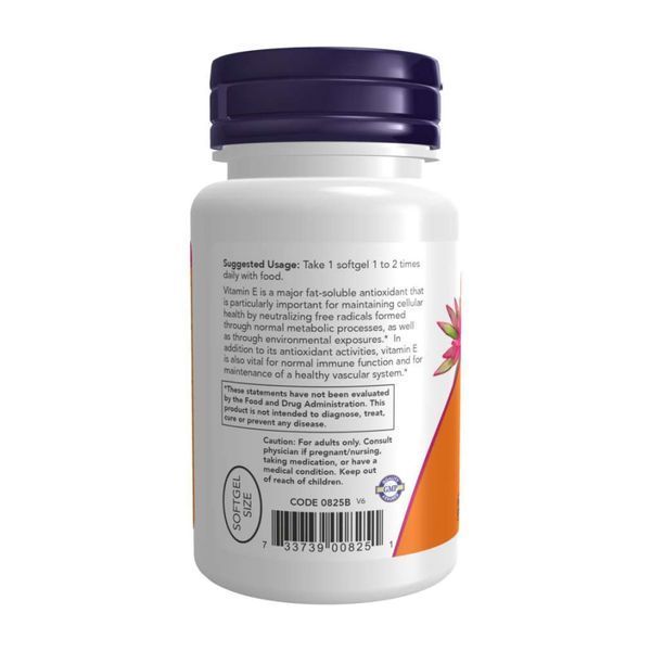 Vitamin E-200 D-Alpha Tocopheryl - 100 softgels 2023-10-3091 фото