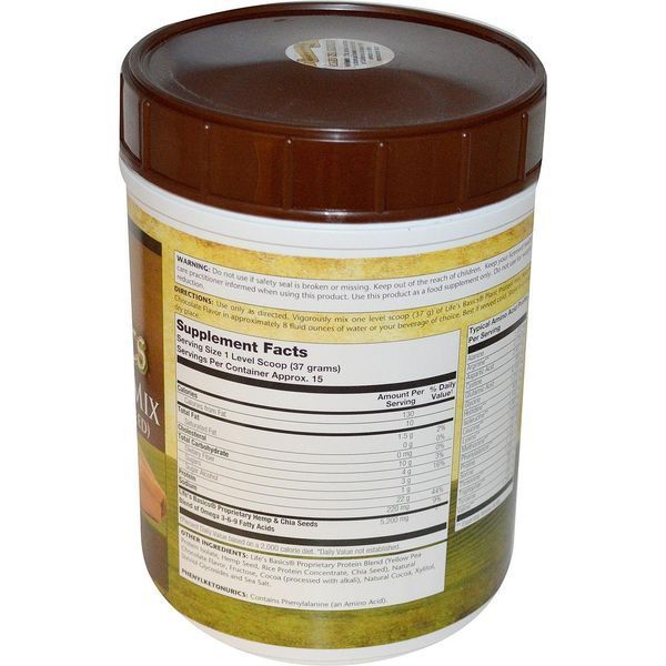 Life Time, Lifes Basics, смесь растительных белков с натуральным вкусом шоколада, 19,58 унции (555 г) LIF-90052 фото