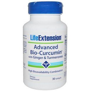 Life Extension, Збагачений біо-куркумін, з імбиром і турмеронами, 30 желатинових капсул LEX-19243 фото