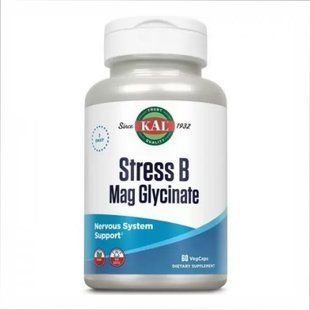 Stress B Magnesium Glycinate - 60 vcaps (Повреждена банка) 2023-10-7792 фото