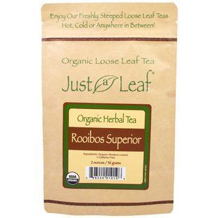 Just a Leaf Organic Tea, Rooibos Superior, Loose Leaf Tea, Smooth, Rounded Flavor, 100% Pure, No GMOs, 2 oz (56 g) JAL-01019 фото