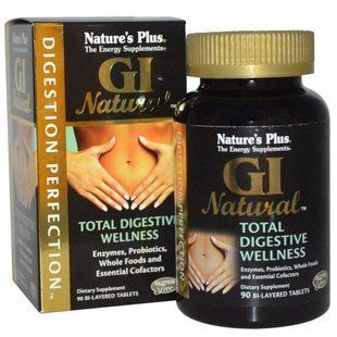 Natures Plus, Идеальное пищеварение, GI Natural, 90 двухслойных таблеток NAP-04386 фото