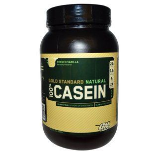 Optimum Nutrition, Натуральный 100% казеин золотого стандарта, со вкусом французской ванили, 2 фунта (909 г) OPN-02427 фото