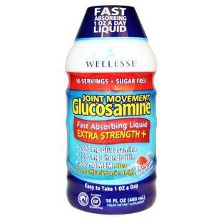Wellesse Premium Liquid Supplements, Joint Movement Glucosamine, глюкозамин для подвижности суставов, натуральный ягодный вкус, 16 жидких унций (480 WLS-39416 фото