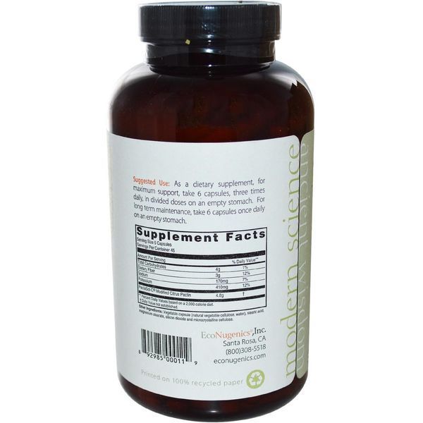 Econugenics, PectaSol-C, Модифицированный Цитрусовый Пектин 270 овощных капсул ECN-00011 фото