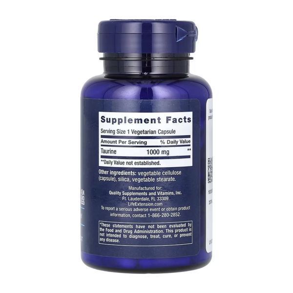 Taurine 1000mg - 90 vcaps (До 07.26) 2023-10-7946 фото