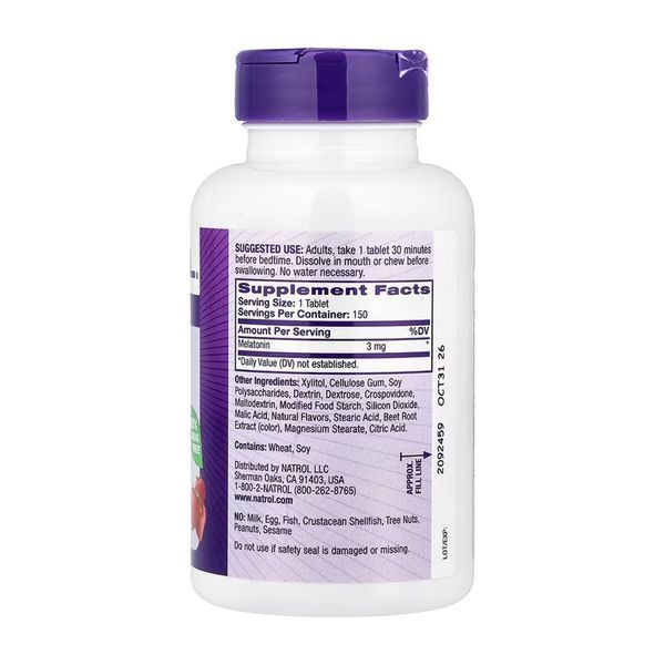 Melatonin 3mg - 150 tabs 2023-10-6228 фото