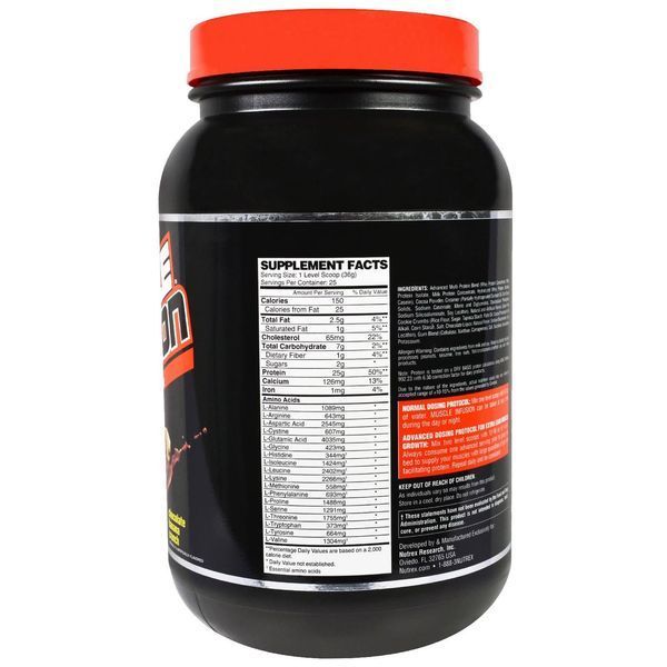 Nutrex Research Labs, Развитие мышц, улучшенная формула протеиновой смеси, шоколадно-банановые кранчи, 2 фунта (907 г) NRX-00568 фото