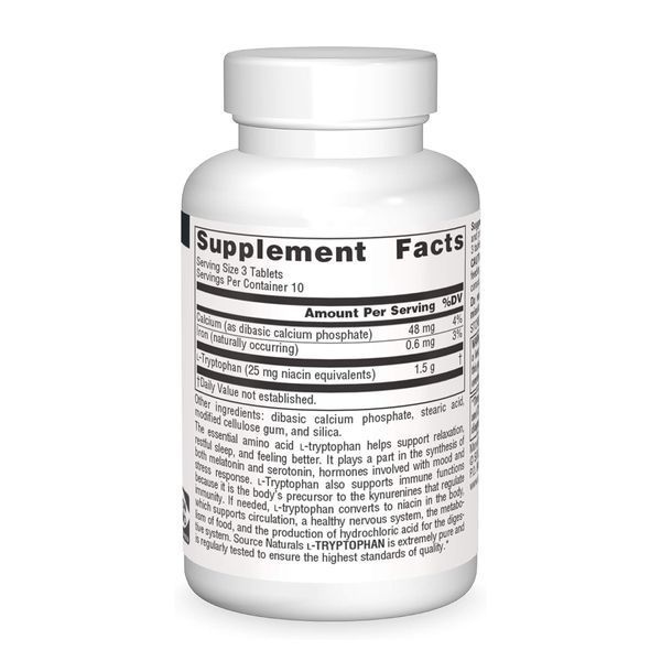 L-Tryptophan 500 mg - 30 tabs 2023-10-6163 фото
