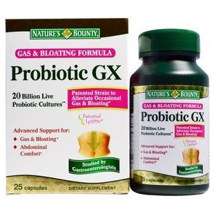 Natures Bounty, Пробіотик GX, формула захисту від газів і спучування, 25 капсул NRT-55271 фото