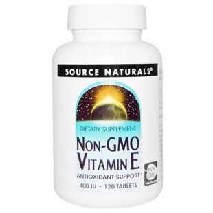 Source Naturals, Витамин Е, 400 МЕ, без ГМО, 120 таблеток SNS-02586 фото