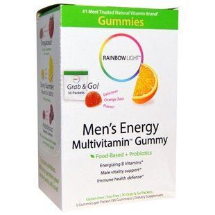 Rainbow Light, Mens Energy Multivitamin Gummy, Orange Zest Flavor, 30 Packets RLT-12161 фото