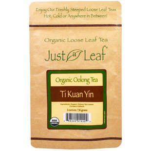 Just a Leaf Organic Tea, Oolong Tea, Ti Kuan Yin Loose Leaf Tea, Light Flavor, 100% Pure, No GMOS, 2 oz (56 g) JAL-01020 фото