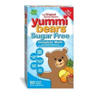 Мультивитаминны без сахара детские Yummi Bears 60 шт. жевательные 1677990844 фото