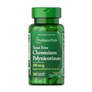 Chromium Polynicotinate 200 mcg Yeast Free - 100 veg caps 2023-10-2465 фото