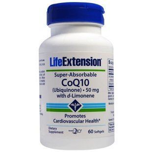Life Extension, Super-Absorbable, CoQ10, 50 mg, 60 Softgels LEX-19496 фото