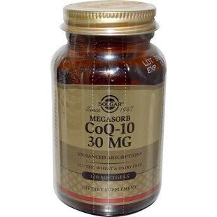 Solgar, Megasorb CoQ-10, 30mg, 120 Softgels SOL-00944 фото