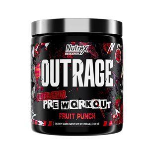 Outrage High‑Stim Pre‑Workout - 30 servings Fruit Punch 2023-10-6536 фото