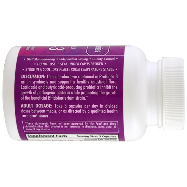 Advanced Orthomolecular Research AOR, Advanced Series, Пробиотик-3, Натуральная Формула, 90 Капсул AOR-08999 фото