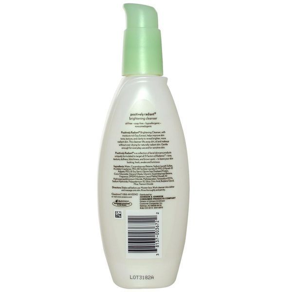 Aveeno, Active Naturals, Positively Radiant, Brightening Cleanser, 6.7 fl oz AVO-03672 фото