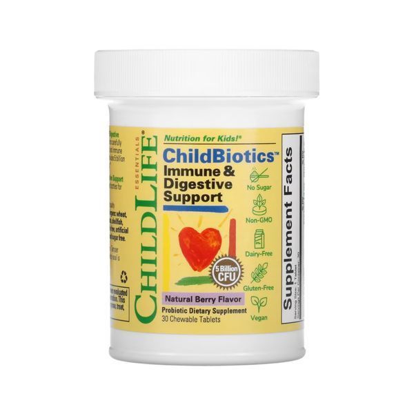 ChildBiotics Immune + Digestive Support - 30 Chewable tabs Natural Berry 2023-10-3709 фото