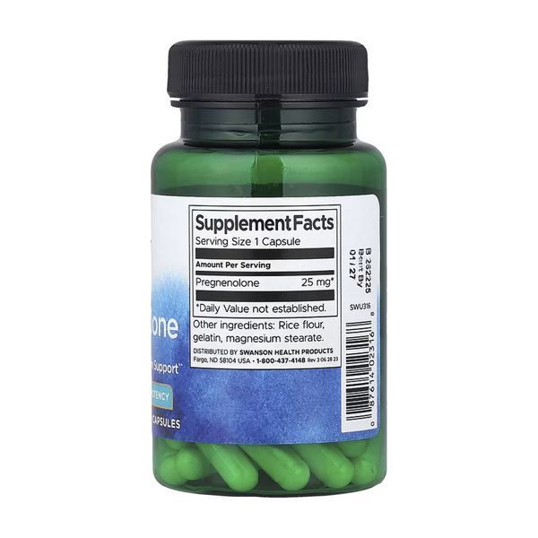Pregnenolone High Potency 25 mg - 60 caps 2023-10-6662 фото