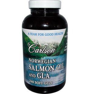 Carlson Labs, Salmon Oil and GLA, 240 Softgels CAR-01512 фото