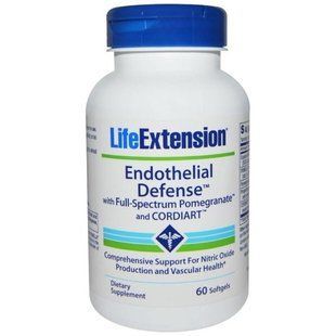 Life Extension, Ендотеліальна захист з полноспекторным Pomegranate і Cordiart, 60 желатинових капсул LEX-19976 фото