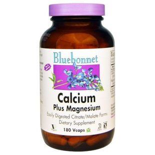 Bluebonnet Nutrition, Цитрат кальция, с магнием, 180 капсул на растительной основе BLB-00714 фото